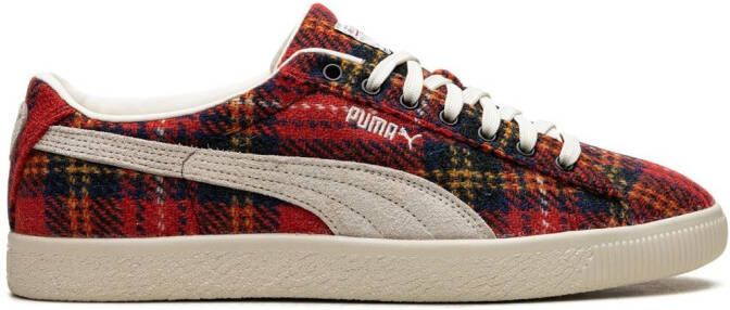 PUMA Suede VTG Harris Tweed "Frosted Ivory Red" sneakers