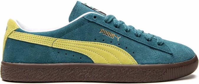 PUMA Suede VTG "Blue Coral Yellow Alert" sneakers