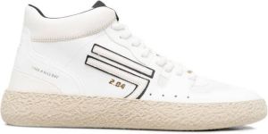 Puraai logo-patch mid-top sneakers White