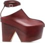 QUIRA 150mm platform ankle-strap clogs Red - Thumbnail 1