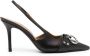 R13 95mm slingback leather pumps Black - Thumbnail 1