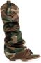 R13 camouflage-print 55mm knee-high boots Brown - Thumbnail 1