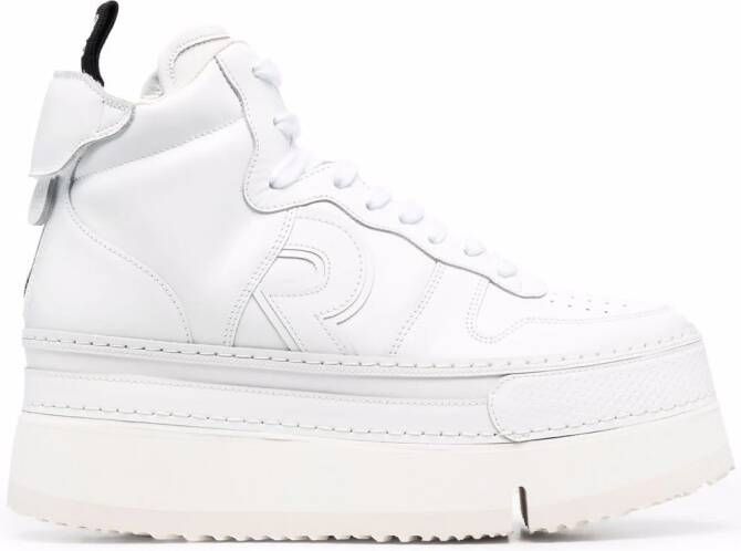 R13 chunky leather sneakers White