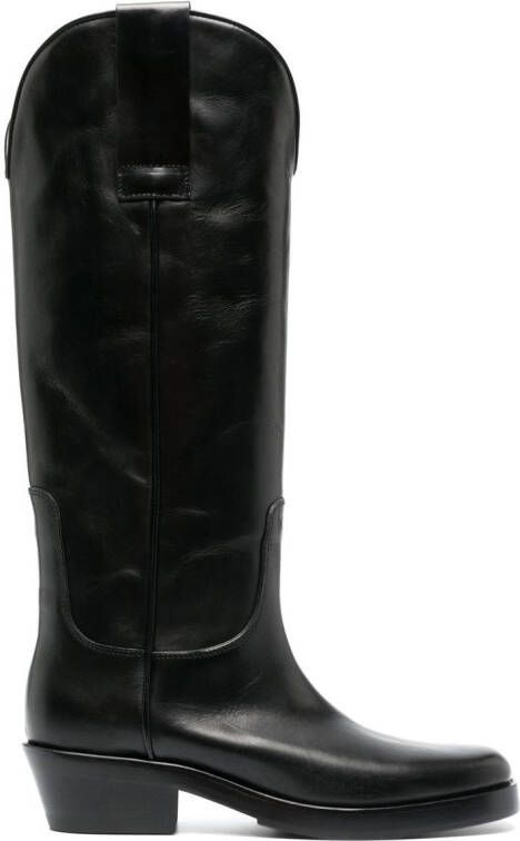 Raf Simons knee-length leather boots Black