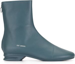 Raf Simons logo-print 30mm ankle boots Blue