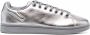 Raf Simons metallic low-top leather sneakers Silver - Thumbnail 1