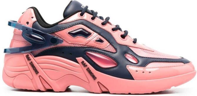 Raf Simons multi-panel lace-up sneakers Pink