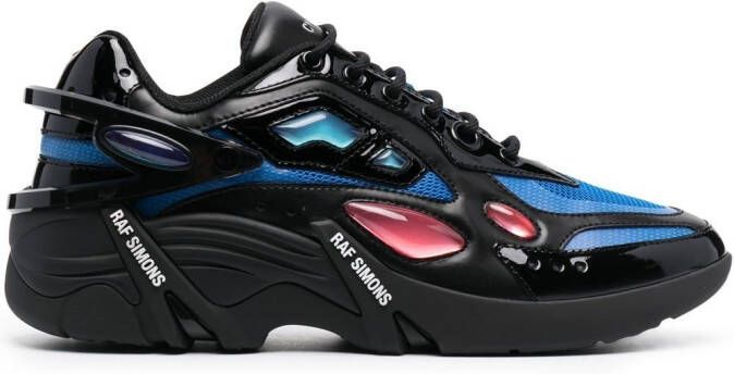 Raf Simons panelled lace-up sneakers Black