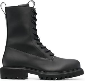 Rains Show lace-up combat boots Black