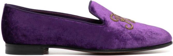 Ralph Lauren Collection Alonzo velvet-finish loafers Purple
