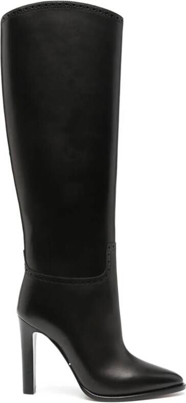 Ralph Lauren Collection Brently 100mm knee-high leather boots Black