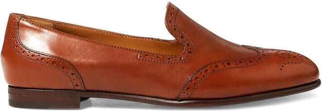 Ralph Lauren Collection Quincy perforated-detailing loafers Brown