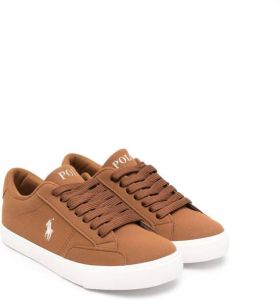 Ralph Lauren Kids logo-detail low-top sneakers Brown