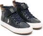 Ralph Lauren Kids Polo Pony-embroidered high-top sneakers Blue - Thumbnail 1