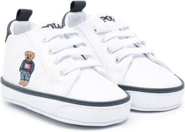 POLO RALPH LAUREN KIDS Polo Pony lace-up sneakers White