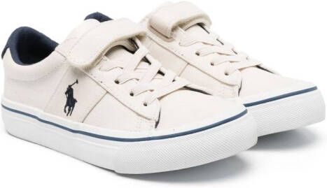 Ralph Lauren Kids Polo Pony touch-strap sneakers Neutrals