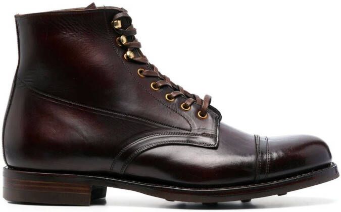 Ralph Lauren RRL leather lace-up boots Brown