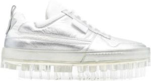 RBRSL RUBBER SOUL Crystal-sole metallic sneakers White
