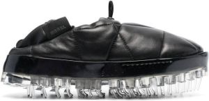 RBRSL RUBBER SOUL quilted crystal-sole slippers Black