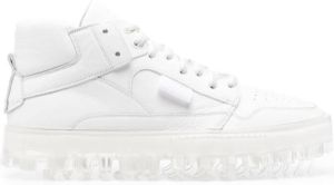 RBRSL RUBBER SOUL ridged lace up trainers White
