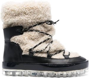RBRSL RUBBER SOUL shearling-trim snow boots Black