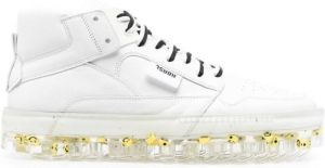 RBRSL RUBBER SOUL speckled-sole leather sneakers White