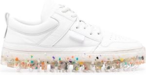 RBRSL RUBBER SOUL speckled-sole leather sneakers White