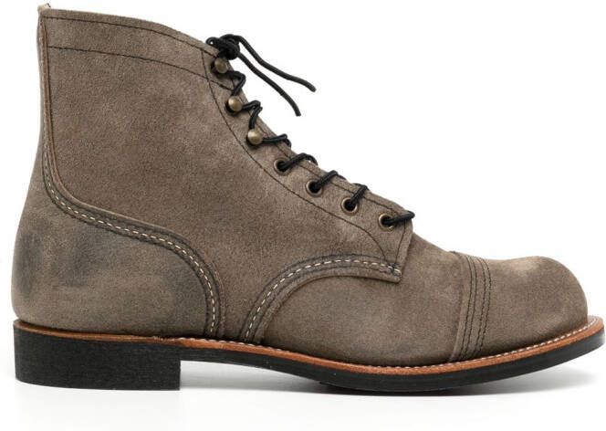 Red Wing Shoes Iron Ranger combat boots Brown