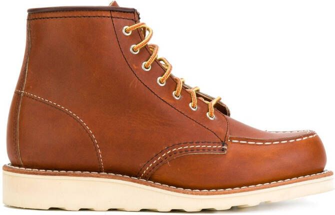 Red Wing Shoes lace-up loafer boots Brown