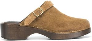 RE DONE 70s suede clogs Brown