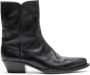 RE DONE pointed-toe western leather boots Black - Thumbnail 1