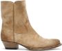 RE DONE pointed-toe western suede boots Brown - Thumbnail 1