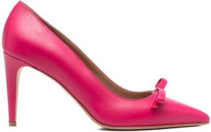 RED(V) bow-detail leather 90mm pumps Pink