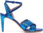 RED(V) crossover-strap leather pumps Blue - Thumbnail 1