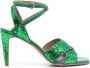 RED(V) glitter-embellished open-toe sandals Green - Thumbnail 1