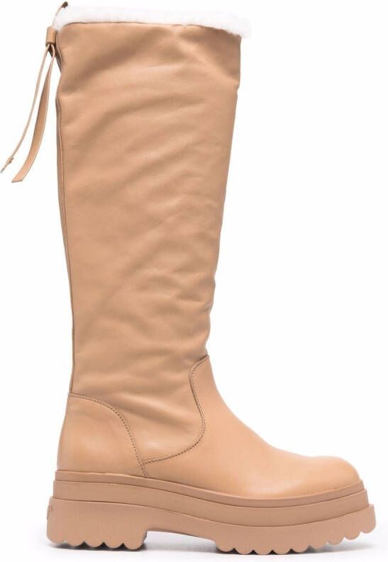 RED(V) Lye knee-length boots Neutrals