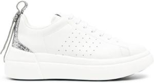 RED(V) platform-sole low-top sneakers White