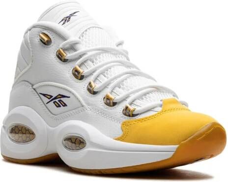 Reebok Kids Question Mid leather sneakers White