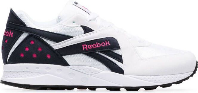 Reebok Pyro blue and pink detail sneakers White