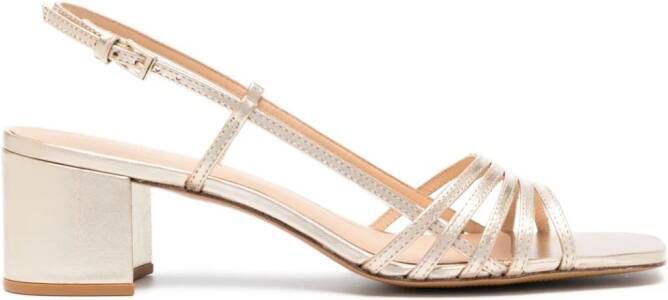 Reformation Eleonora 85mm open-toe sandals Gold