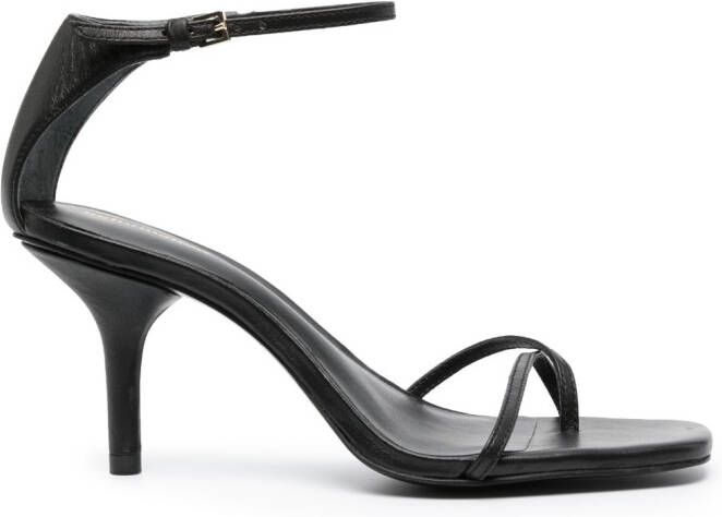 Reformation Gigi 75mm leather sandals Black