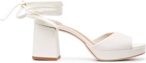 Reformation Magda 80mm platform sandals White