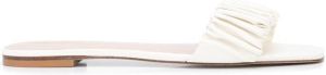 Reformation Marcella ruched slides White