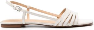 Reformation Millie lattice leather sandals White