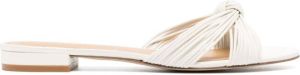 Reformation Peridot knotted flat sandals White