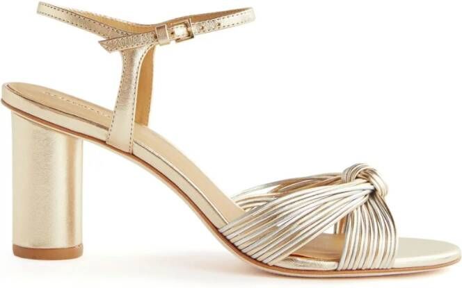 Reformation Petra leather sandals Gold