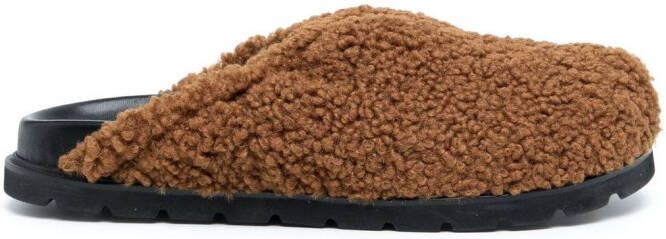 Reike Nen faux-fur slip-on loafers Brown