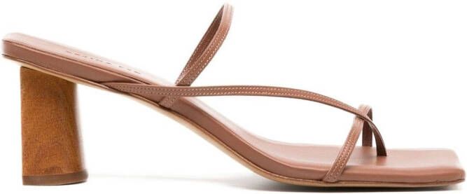 Rejina Pyo Harley square-toe 65mm sandals Brown