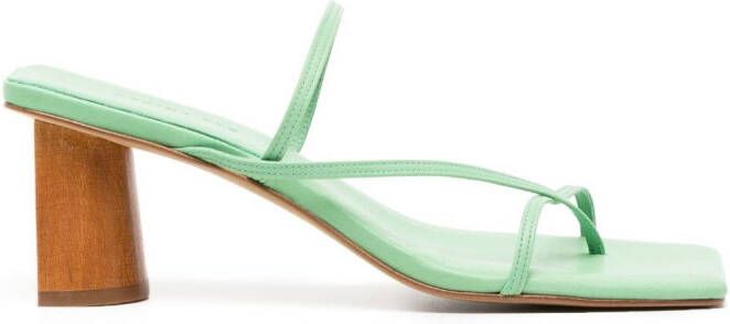Rejina Pyo Harley square-toe 65mm sandals Green
