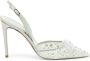 René Caovilla 100mm crystal-embellished leather pumps Green - Thumbnail 1